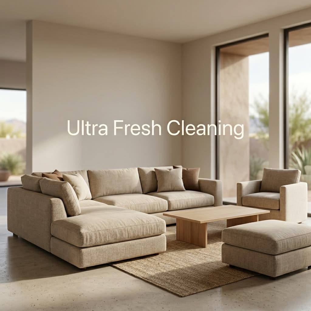 Sofa cleaning in living room
