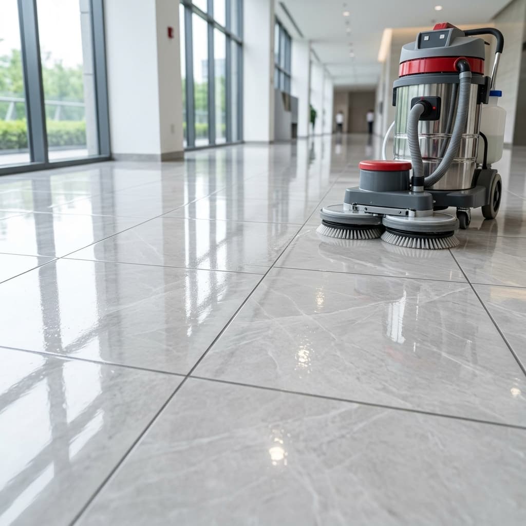 Spotless tile floor
